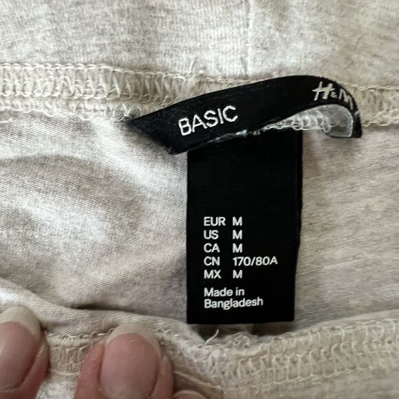 Womens 3 Pants Bundle Lot Full Length Leggings Pants Brown Cream Blue H&M Medium - Picture 4 of 5